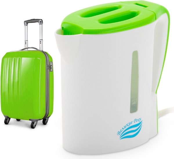 Изображение товара Электрочайник Великие Реки Мая-1 (белый/салатовый)