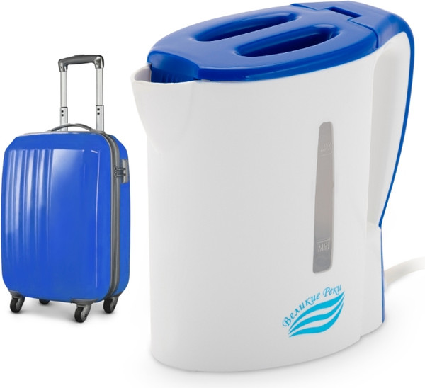 Изображение товара Электрочайник Великие Реки Мая-1 (белый/синий)