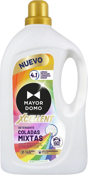 Изображение товара Гель для стирки Mayordomo Эффективная смешанная стирка 4в1 (3л)