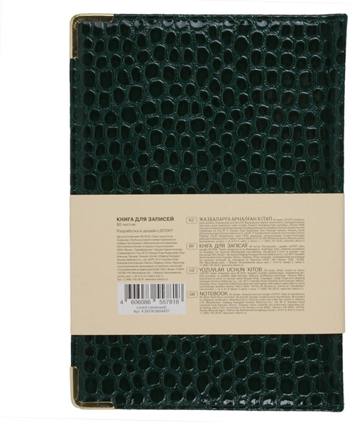 Изображение товара Записная книжка Listoff Lizard / КЗБПК5804437 (80л, зеленый)