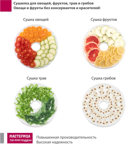 Изображение товара Лоток для электросушилки Мастерица СШ-0105, СШ-0305