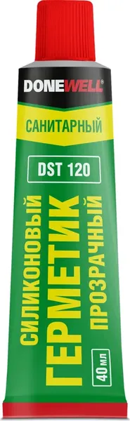 Изображение товара Герметик силиконовый Donewell Санитарный / DST-120 (40мл, прозрачный)
