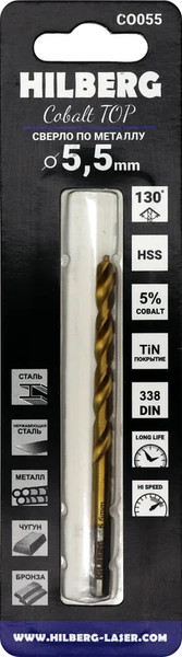 Изображение товара Сверло Hilberg CO055
