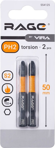 Изображение товара Набор бит Vira S2 PH2x50мм / 554125 (2шт)