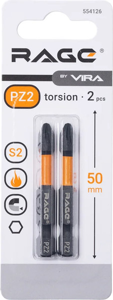 Изображение товара Набор бит Vira S2 PZ2x50мм / 554126 (2шт)