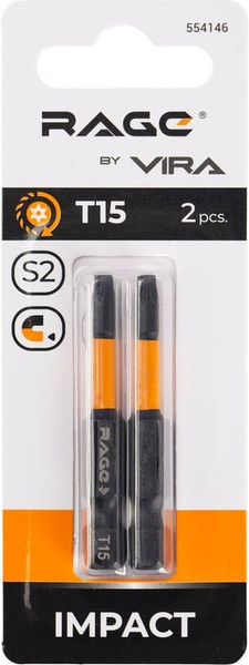 Изображение товара Набор бит Vira Torx T15 S2x50мм / 554146 (2шт)