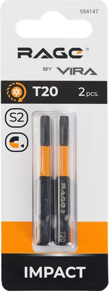 Изображение товара Набор бит Vira Torx T20 S2х50мм / 554147 (2шт)