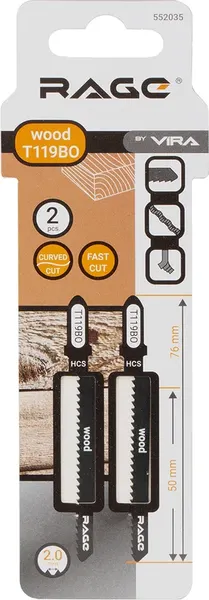 Изображение товара Набор пильных полотен Vira Rage T119BO / 552035 (2шт)