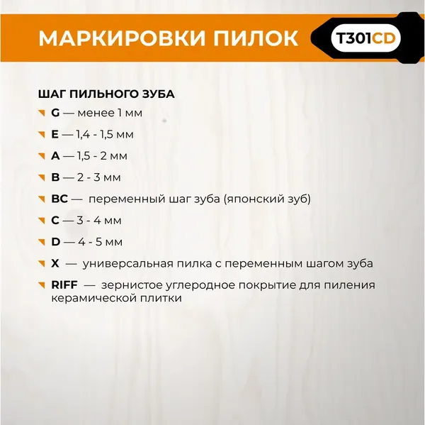 Изображение товара Набор пильных полотен Vira Rage T301CD / 552030 (2шт)