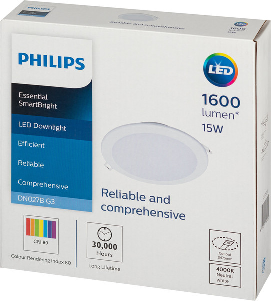 Изображение товара Точечный светильник Philips DN027B LED15 15Вт 4000К 220-240В D175 / Б0060532