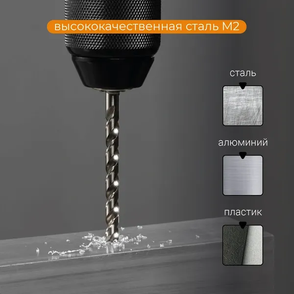 Изображение товара Сверло Vira 5.0мм P6M5 / 552076 (1шт)