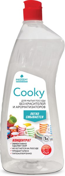 Изображение товара Средство для мытья посуды Prosept Гель Cooky без запаха концентрат (1л)