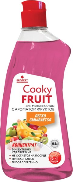 Изображение товара Средство для мытья посуды Prosept Гель Cooky Fruit с ароматом фруктов концентрат (500мл)