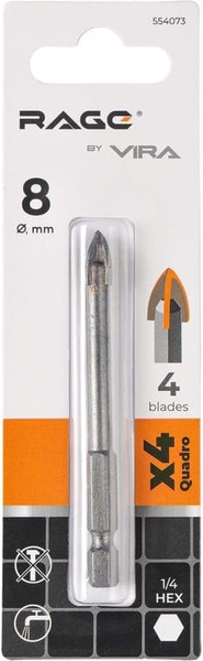 Изображение товара Сверло Vira Quadro-X HEX 8мм / 554073