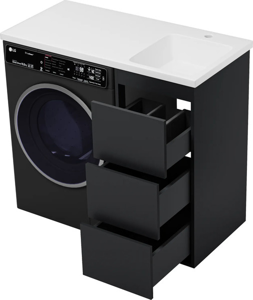 Изображение товара Тумба с умывальником Brevita Grafit 40 / GRA-01040-013Я+5213100