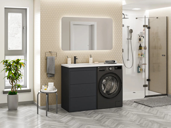 Изображение товара Тумба с умывальником Brevita Grafit 60 / GRA-01060-013Я+5216120