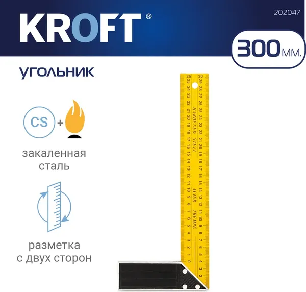 Изображение товара Угольник Kroft 300мм / 202047