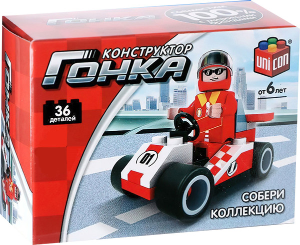 Изображение товара Конструктор Unicon Гонка. Белый болид 26101 / 5164175