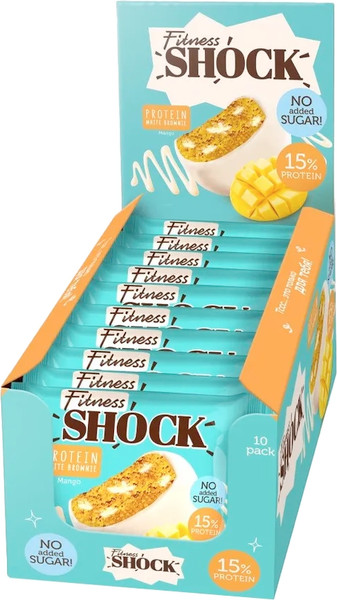 Изображение товара Набор протеинового печенья FitnesShock Брауни Манго (10x50г)