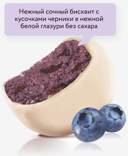 Изображение товара Набор протеинового печенья FitnesShock Брауни Черника (10x50г)