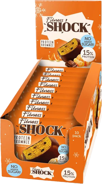 Изображение товара Набор протеинового печенья FitnesShock Брауни Мандарин (10x50г)