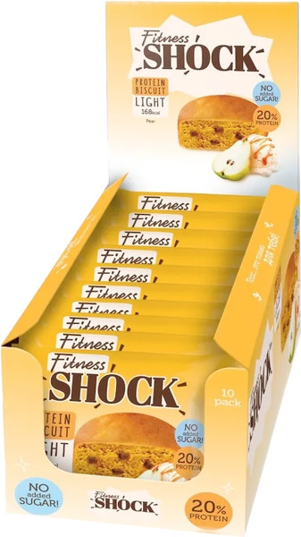 Изображение товара Набор протеинового печенья FitnesShock Бисквит Груша (10x40г)