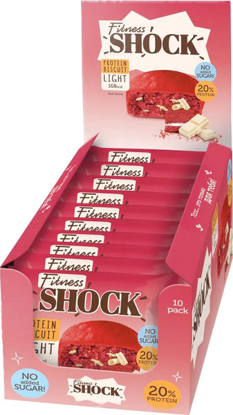 Изображение товара Набор протеиновых пирожных FitnesShock Бисквит Ред велюр (10x40г)