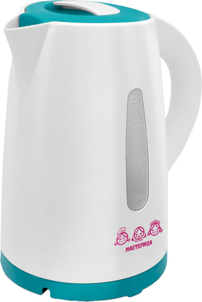 Изображение товара Электрочайник Мастерица ЕК-1701M (белый/бирюзовый)