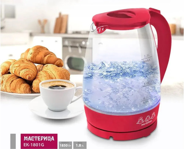 Изображение товара Электрочайник Мастерица ЕК-1801G (рубин)