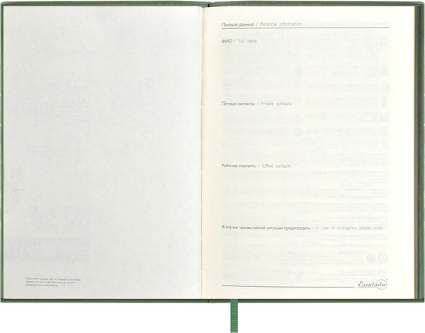 Изображение товара Ежедневник Escalada Стэп / 67286 (160л, оливковый)