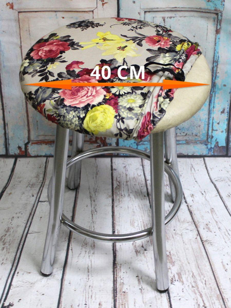 Изображение товара Чехол на табурет MATEX Concept. Line. Розы И Лилейник / 51-619 (желтый/пудровый/бежевый)