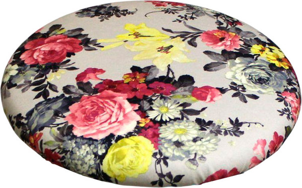 Изображение товара Чехол на табурет MATEX Concept. Line. Розы И Лилейник / 51-619 (желтый/пудровый/бежевый)