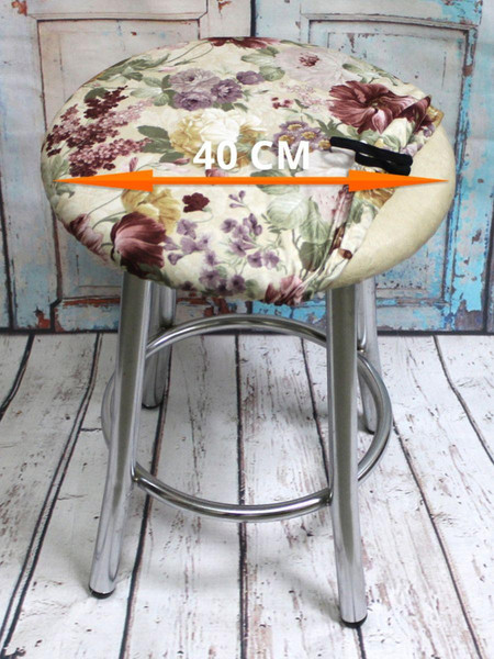 Изображение товара Чехол на табурет MATEX Concept. Line. Лютики / 51-626 (бежевый/розовый/светло-зеленый)