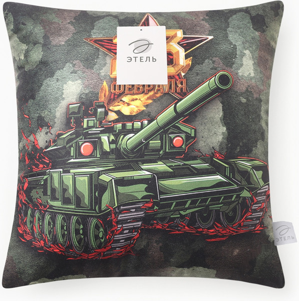 Изображение товара Подушка декоративная Этель Танк / 10805393 (40x40, велюр)