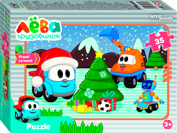 Изображение товара Пазл Step Puzzle Грузовичок Лева. Друзья / 91475 (35эл)