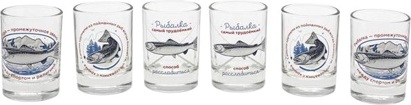 Изображение товара Набор шотов ОСЗ Гладкий. На рыбалке 2-02с1022ДЗУНаРыбалке (6шт)