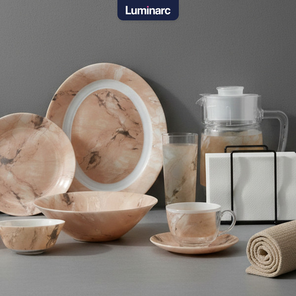 Изображение товара Набор столовой посуды Luminarc Ash Marble V8583 (46пр)