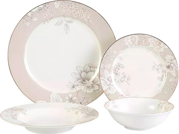 Изображение товара Набор столовой посуды Arya Selena / 8680943243195 (белый/бежевый)