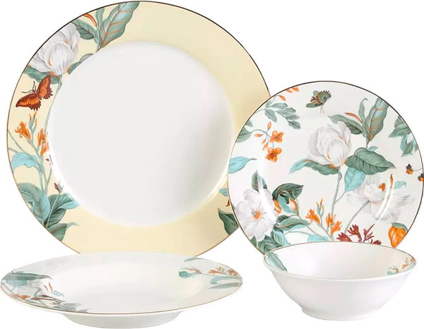 Изображение товара Набор столовой посуды Arya Venera / 8680943243171 (белый/бежевый)