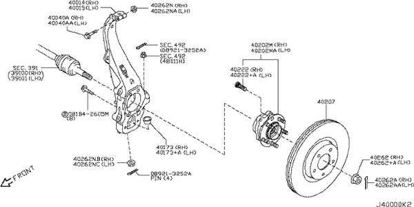 Изображение товара Ступица колеса Nissan/Infiniti  402024GE0A