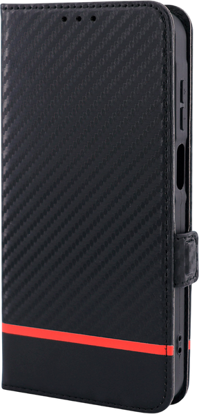 Изображение товара Чехол-книжка Case Book Tec. Spark Go 2024/20/20C/Infinix Hot 40i/Smart8/Tecno Pop8 (черный карбон, магнитная застежка)