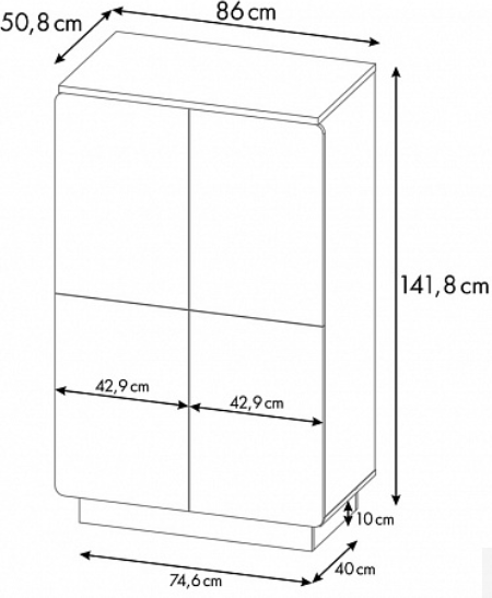 Изображение товара Шкаф Polini Kids Ameli 4005 2 секции / 0002762.174 (белый/дуб крафт золотой)