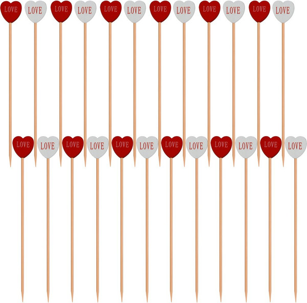 Изображение товара Набор шпажек для канапе Мультидом Сердце BJ80-596 (24шт)