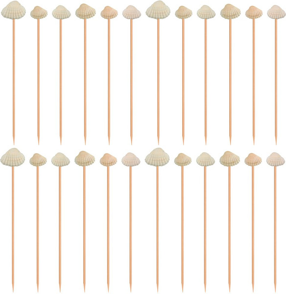 Изображение товара Набор шпажек для канапе Мультидом Морские раковины BJ80-599 (24шт)
