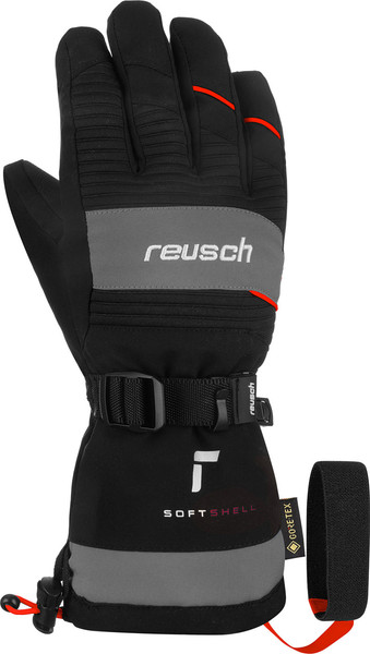 Изображение товара Перчатки лыжные Reusch Maxim Gore-Tex Junior / 6461334-6780 (р.5.5, Steel Gredy/Bleck/Fulo Red)