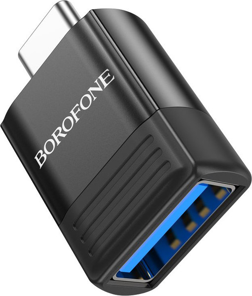 Изображение товара Адаптер Borofone BV18 USB в Type-C  (черный)