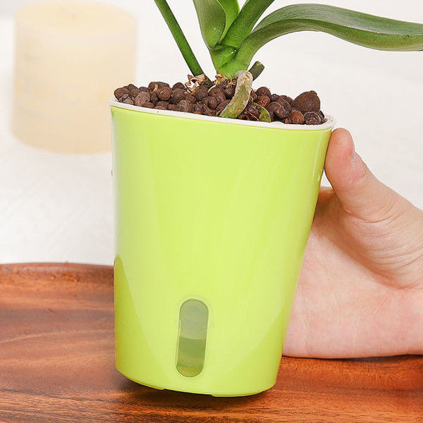 Изображение товара Кашпо BOTANICA Aqua с автополивом (7.5x8.5см, зеленый)