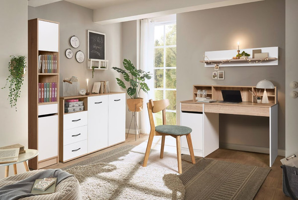 Изображение товара Письменный стол Мебель-Класс Сити-2 (белый/дуб сонома)