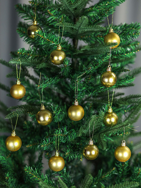 Изображение товара Набор шаров новогодних Miland Чудеса / НУ-5621 (12шт, 4см, золото)