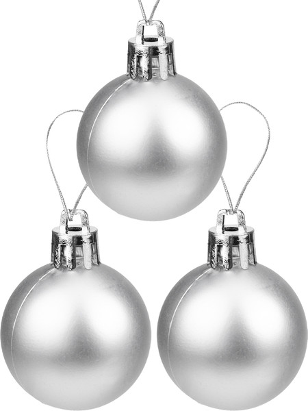 Изображение товара Набор шаров новогодних Miland Чудеса / НУ-5623 (12шт, 4см, серебряный с узором)